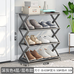 X-Type Multi-Functional Shoe Rack With Two Layers
