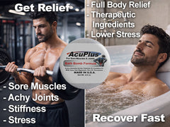 AcuPlus Ultimate Comfort Bundle – Cream, Roll-On, and 3 Bath Bombs