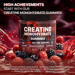 Creatine Muscle Boost Gummies – Energy & Endurance Supplement (120 Gummies)